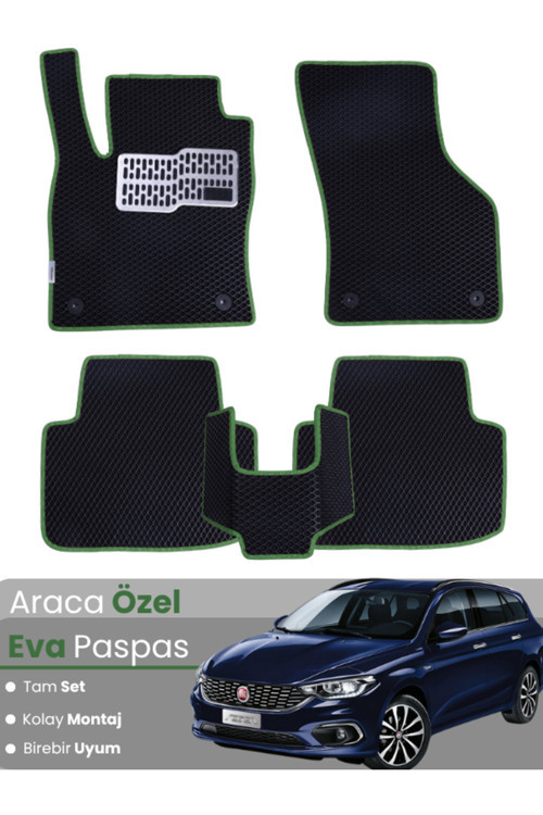 Fiat Egea Stationwagon (2017-2025) Uyumlu Eva Paspas Tam Set–Araca Özel,Su Geçirmez