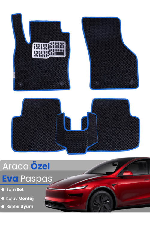 Tesla Model Y Juniper (2025) Uyumlu Eva Paspas Tam Set–Araca Özel,Su Geçirmez,Hızlı Ve Kolay Montaj