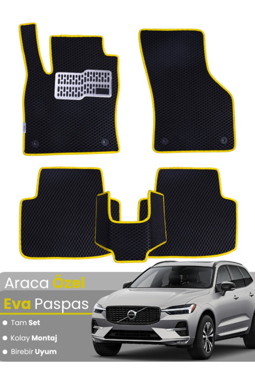 Volvo Xc60 Hybrid (2021-2025) Uyumlu Eva Paspas Tam Set–Oto Paspas,Araca Özel,Tam Koruma