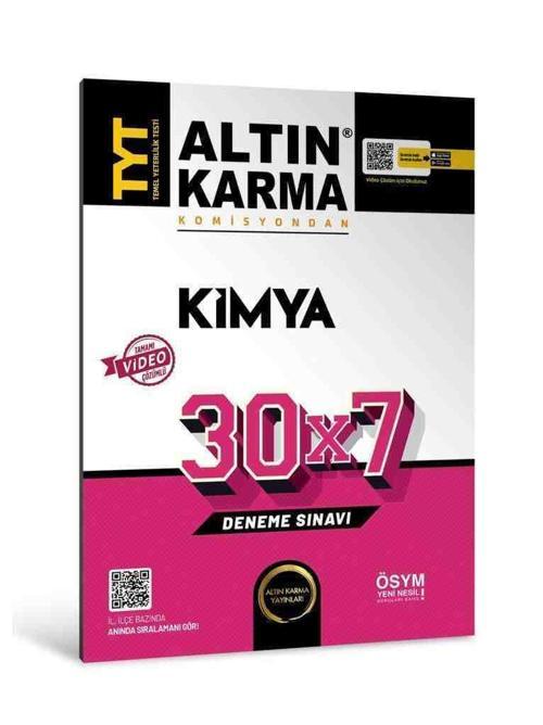 Altın Karma 2024 Tyt Kimya 30X7 Deneme Sınavı