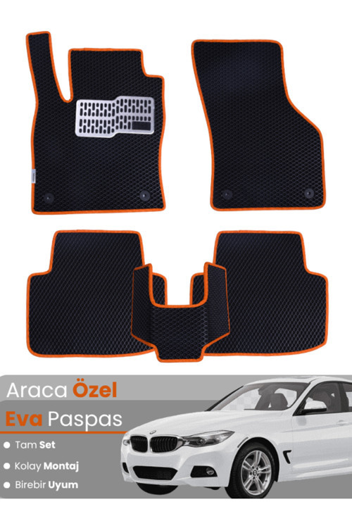 Bmw 3 Serisi F34 Gran Turismo (2012-2019) Uyumlu Eva Paspas Tam Set–Araca Özel,Su Geçirmez