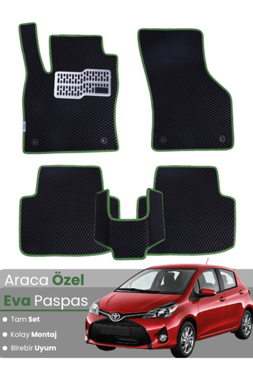 Toyota Yaris (2013-2019) Uyumlu Eva Paspas Tam Set–Oto Paspas,Araca Özel,Su Geçirmez