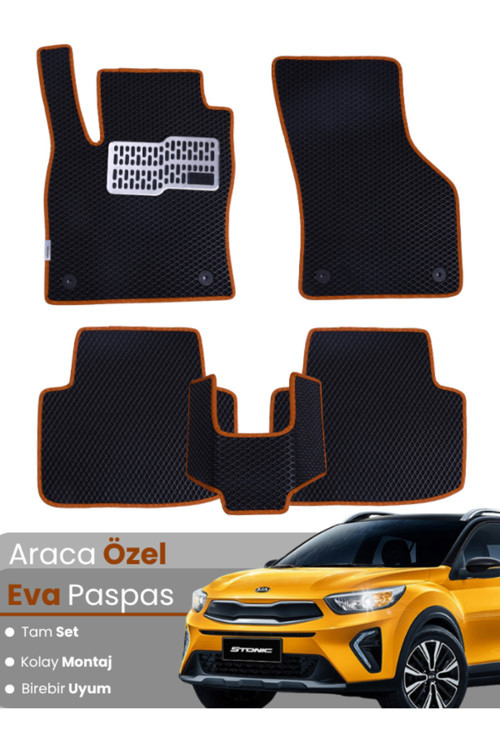Kia Stonic (2017-2025) Uyumlu Eva Paspas Tam Set – Birebir Uyum,Araca Özel Tasarım,Kolay Montaj