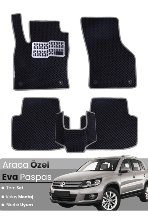 Volkswagen Touareg (2011-2017) Uyumlu Eva Paspas Tam Set–Oto Paspas,Araca Özel,Tam Koruma