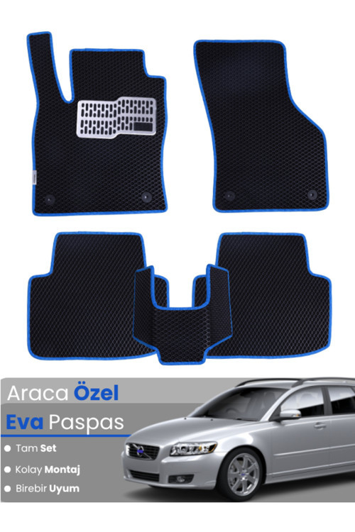 Volvo V50 Stationwagon (2004-2012) Uyumlu Eva Paspas Tam Set–Oto Paspas,Araca Özel,Tam Koruma