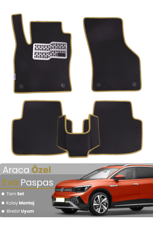 Volkswagen Id6 (2021-2025) Uyumlu Eva Paspas Tam Set–Oto Paspas,Araca Özel,Su Geçirmez