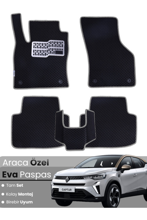 Renault Captur 2 (2020-2023) Uyumlu Eva Paspas Tam Set–Araca Özel,Oto Paspas