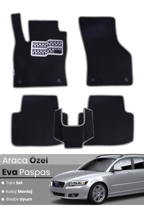 Volvo V50 Stationwagon (2004-2012) Uyumlu Eva Paspas Tam Set–Oto Paspas,Araca Özel,Tam Koruma