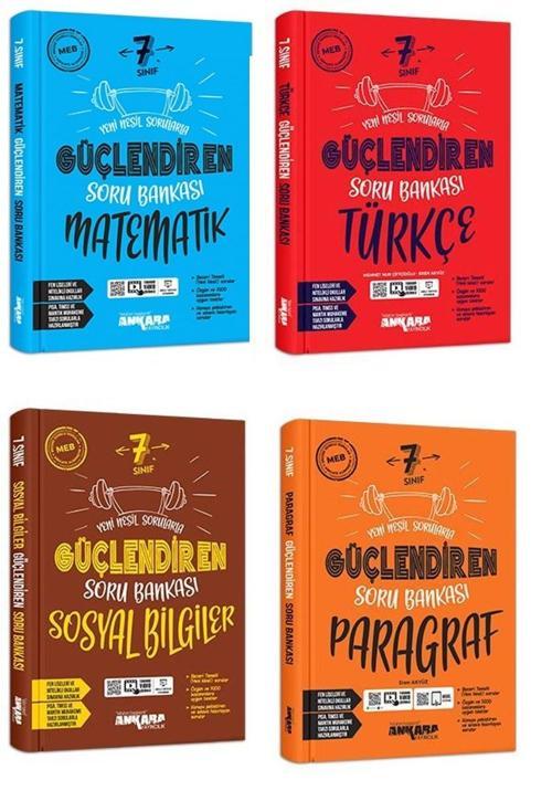 Ankara 7. Sınıf Matematik + Türkçe + Sosyal + Paragraf Soru Seti 4 Kitap 2023