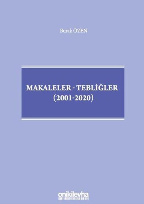 Makaleler-Tebliğler 2001 - 2020