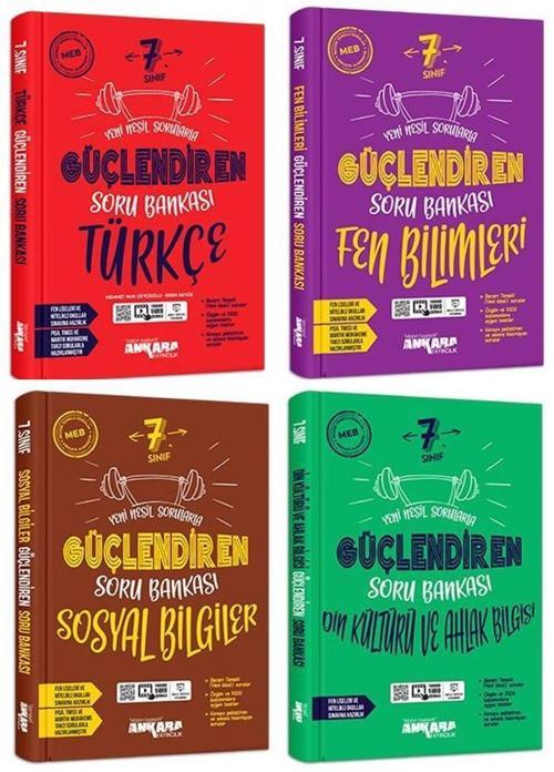 Ankara 7. Sınıf Sosyal + Türkçe + Fen + Din Soru Seti 4 Kitap 2023