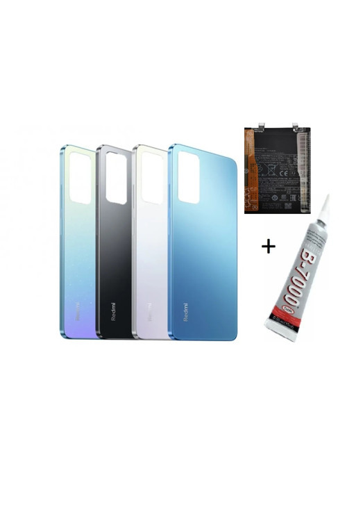 Redmi Note 12 Pro Arka Batarya Kapağı ,Batarya Ve B7000 Yapıştırıcı (Siyah)