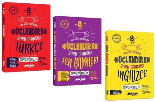 Ankara 8. Sınıf Türkçe + Fen + İngilizce Güçlendiren Soru Seti 3 Kitap 2023