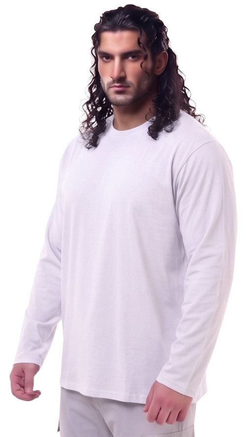 Erkek Büyük Beden 115 - 155 Kilo Arası Uygun Bedenli % 100 Pamuk Uzun Kol Bisiklet Yaka Sweatshirt