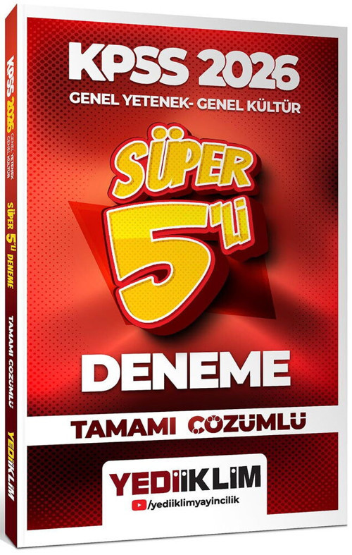 2026 KPSS Genel Yetenek Genel Kültür Tamamı Çözümlü Süper 5 li Deneme