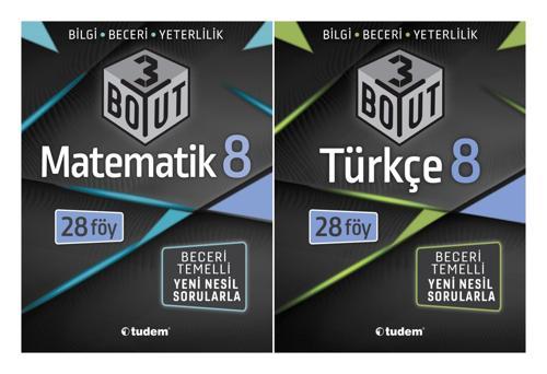 Tudem 8. Sınıf Matematik + Türkçe 3 Boyut Seti 2 Kitap 2023
