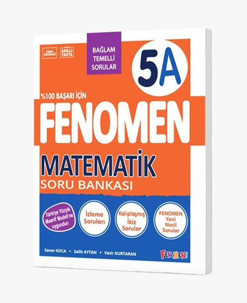 FENOMEN OKUL 2027 ***YENİ ÜRÜN***FENOMEN 5 MATEMATİK (A) SORU BANKASI(Yeni Müfredat Maarif Model)