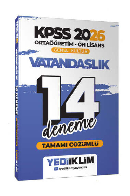 2026 KPSS Ortaöğretim Ön Lisans Genel Kültür Vatandaşlık Tamamı Çözümlü 14 Deneme