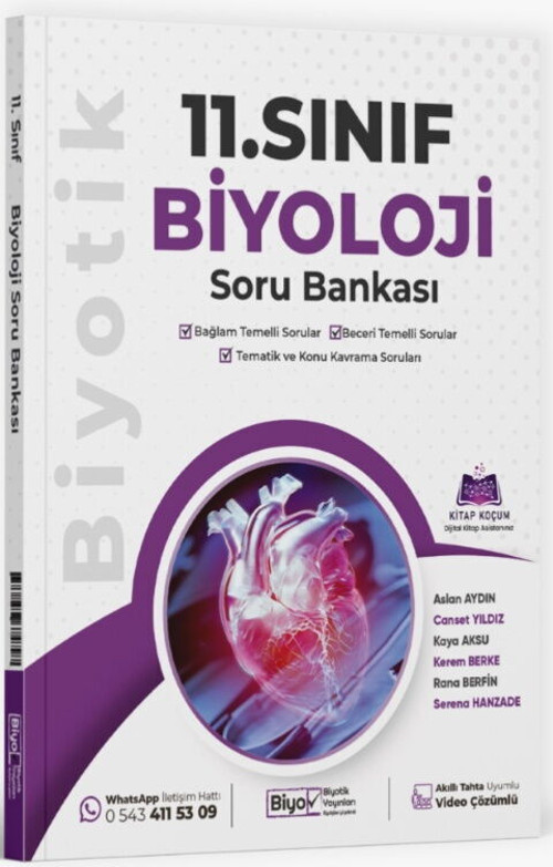 Biyotik 11. Sınıf Biyoloji Soru Bankası %100 Yeni Güncel Maarif Müfredat 2027