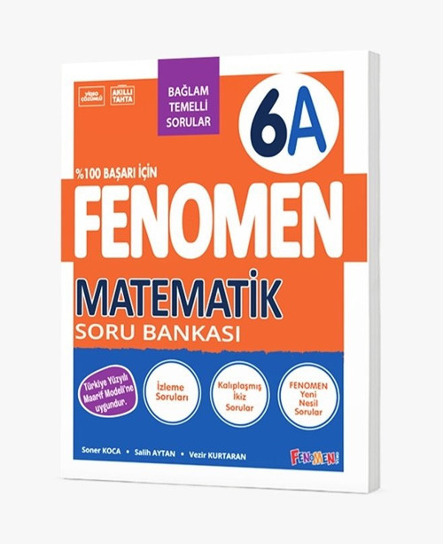 FENOMEN OKUL 2027 ***YENİ ÜRÜN***FENOMEN 6 MATEMATİK (A) SORU BANKASı(Yeni Müfredat Maarif Model)