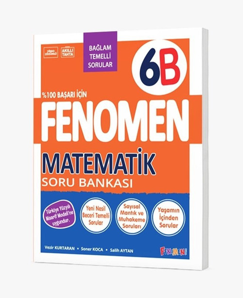 FENOMEN OKUL 2027 ***YENİ ÜRÜN***FENOMEN 6 MATEMATİK (B) SORU BANKASI(Yeni Müfredat Maarif Model)
