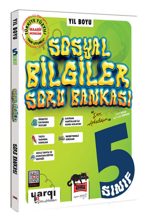 Yargı Ders Arkadaşım 5.Sınıf Sosyal Bilgiler Yıl Boyu Soru Bankası(Güncel Müfrredat)Yeni Ürün