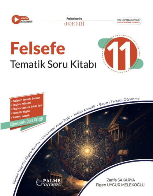 Palme 11. Sınıf Felsefe Joker Tematik Soru Kitabı %100 Yeni Güncel Maarif Müfredat 2027