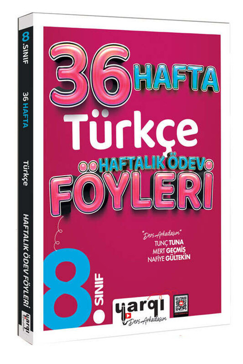 Yargı Ders Arkadaşım 8.Sınıf Türkçe 36 Haftalık Ödev Föyleri