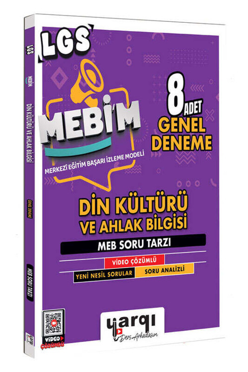 Yargı Ders Arkadaşım 8.Sınıf LGS MEBİM Din Kültürü ve Ahlak Bilgisi 8 Adet Genel Deneme(Güncel Müfrredat)Yeni Ürün