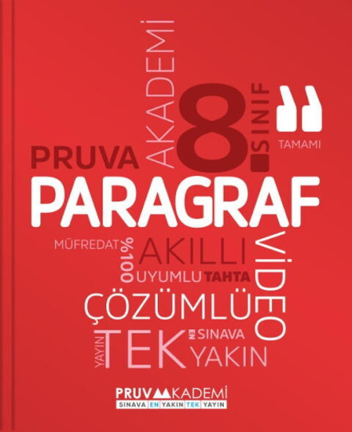 Pruva 8.Sınıf %100 Meb Uyumlu 8. Sınıf Paragraf Soru Bankası+Dokunmatik Kalem