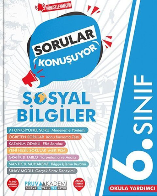 Pruva 6. Sınıf %100 Yeni Maarif Müfredat 6. Sınıf Sosyal Bilgiler Sorular Konuşuyor Soru Bankası