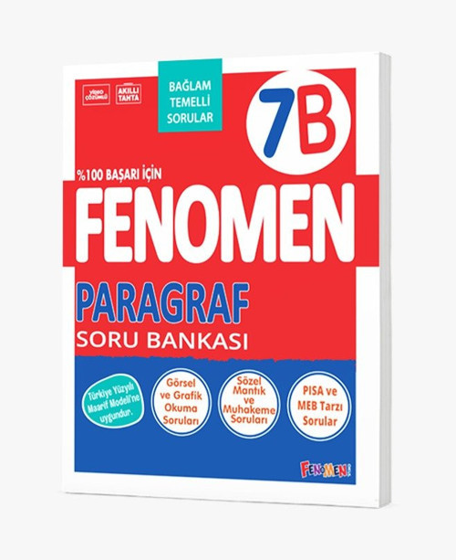 ***YENİ ÜRÜN*** FENOMEN 7 PARAGRAF (B) SORU BANKASI %100 Maarif Müfredat 2027