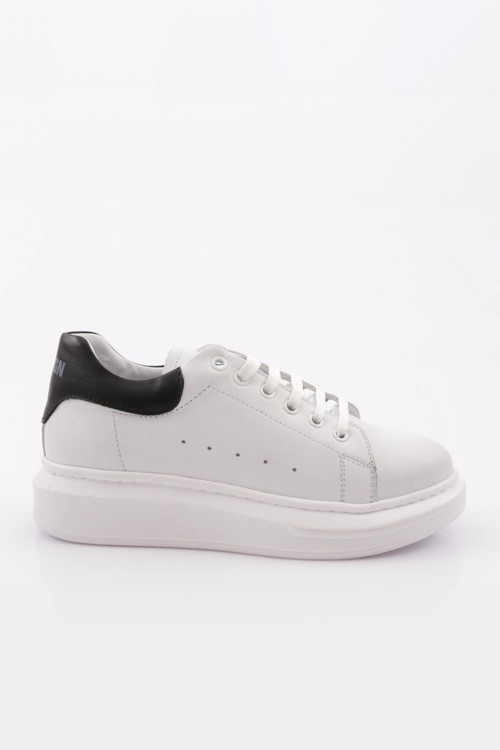 Kadın Bağcıklı Sneaker Beyaz Siyah 15733487