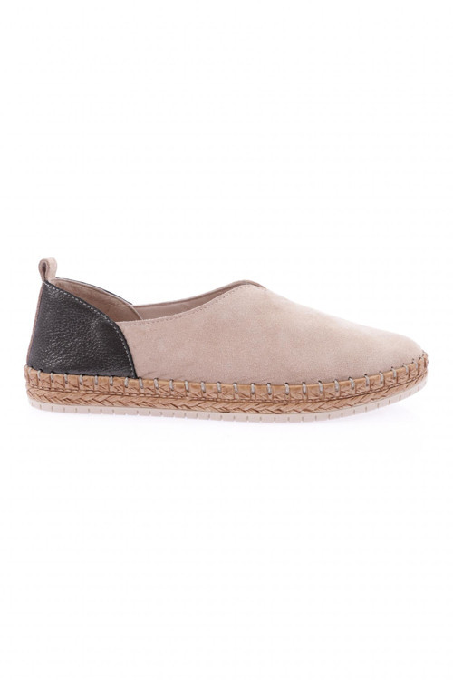 Kadın Espadril Ayakkabı Bej Süet 210993227