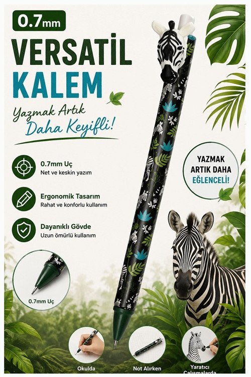 Uçlu Kalem 0.7 mm 1 Adet Fixpoint 4734 0.7mm Uçlu Versatil Mekanik Uçlu Kurşun Kalem Hayvan Figürlü