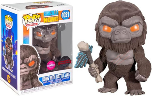 ! Godzilla vs Kong Pop! Vinyl - Flocked Kong with Battle Axe Exclusive