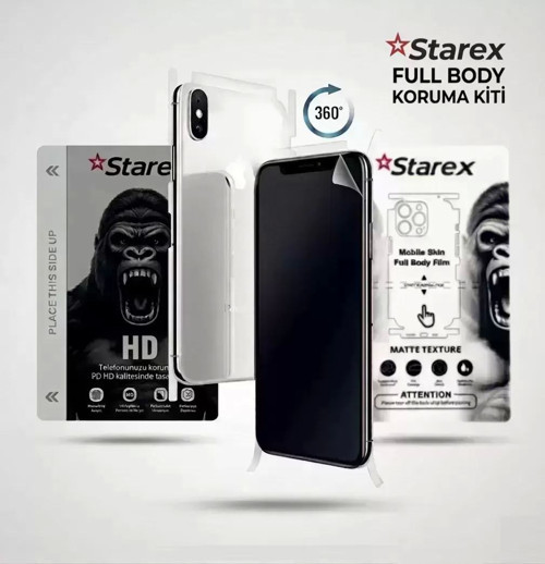 Redmi NOTE 17 PRO MAXUyumlu NANO Ekran Koruyucu HD HAYALET - Full Arka Kaplama 360 Koruma STAREX