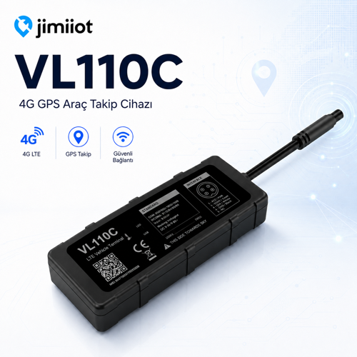 Jimi IoT VL110C 4G GPS Araç Takip Cihazı | Uzaktan Motor Durdurma | 9-90V | IP65
