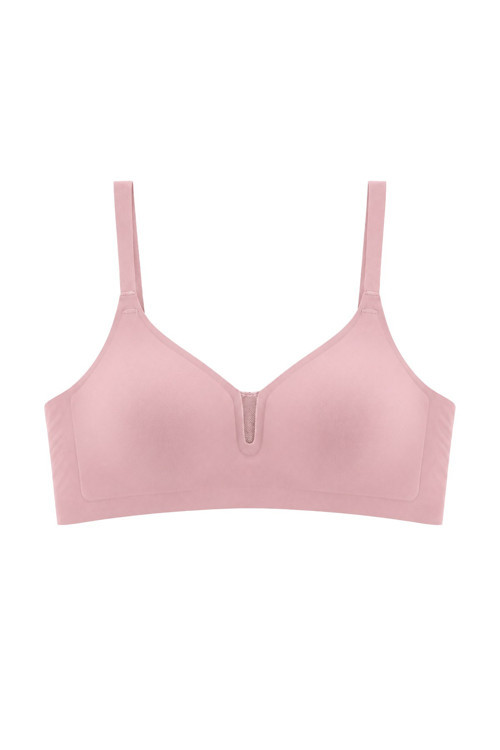 Seamless Bra - Eloria | Pudra Lazer Kesim Dikişsiz Balensiz İz Bırakmayan Tül Detaylı Kadın Sütyen