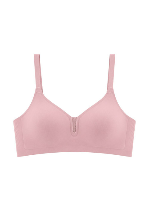 Seamless Bra - Eloria | Pudra Lazer Kesim Dikişsiz Balensiz İz Bırakmayan Tül Detaylı Kadın Sütyen