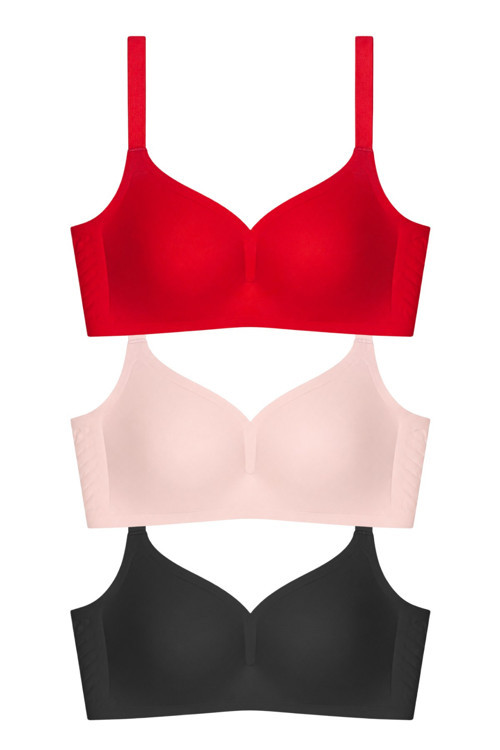 Seamless Bra - Valora | Lazer Kesim Toparlayıcı Balensiz Kadın Sütyen 3'lü Paket