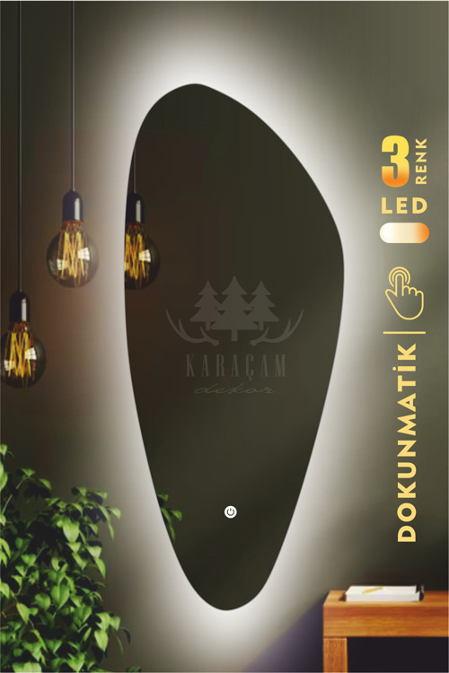 Led Işıklı Asimetrik Boy Aynası