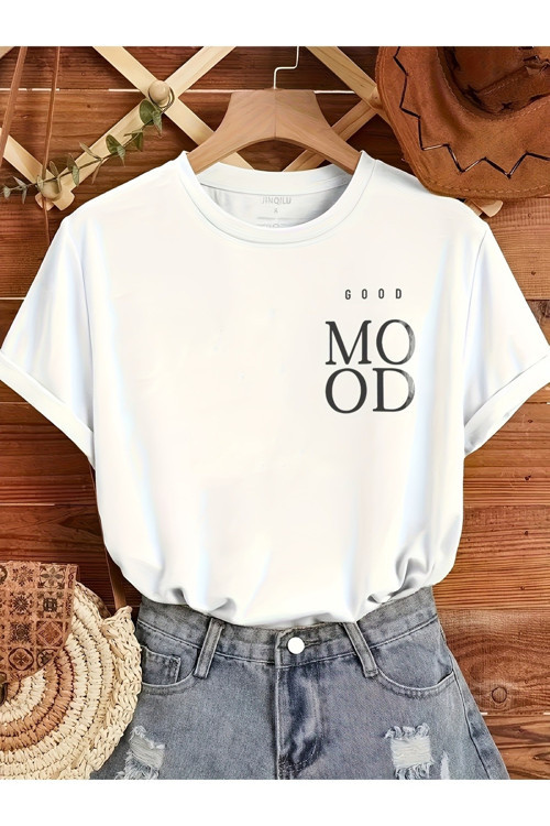 Unisex Good Mood Baskılı Tasarım Tshirt
