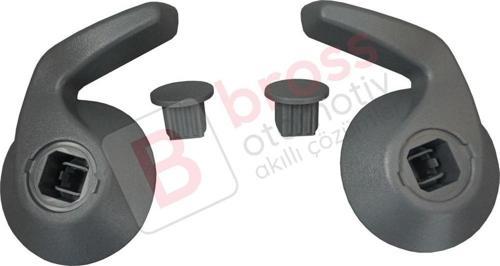 Renault Kangoo MK2 için İki Adet GRİ Ön Koltuk Ayar Kolu 7701209971, 7701209972
