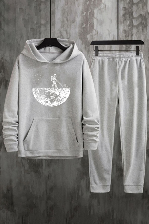 Unisex Uzay Temalı Baskılı Eşofman Takımı