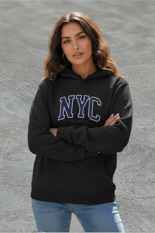 Nyc Baskılı Pamuklu Oversize Sweatshirt