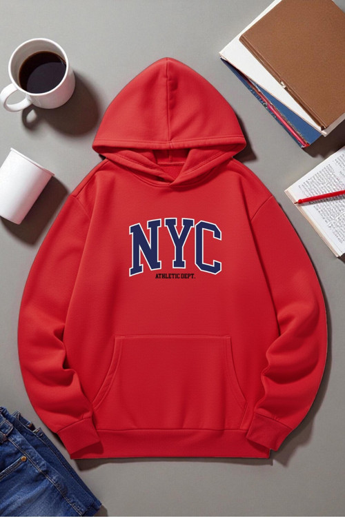 Nyc Baskılı Pamuklu Oversize Sweatshirt