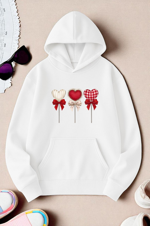 Unisex Kalp Lolipop Detayli Baskılı Oversize Sweatshirt