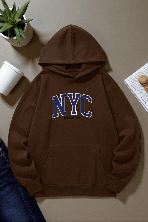 Nyc Baskılı Pamuklu Oversize Sweatshirt
