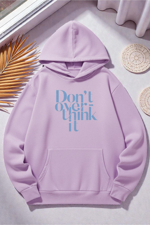 Unisex DONT OVER THINK Tasarım Basklı Sweatshirt